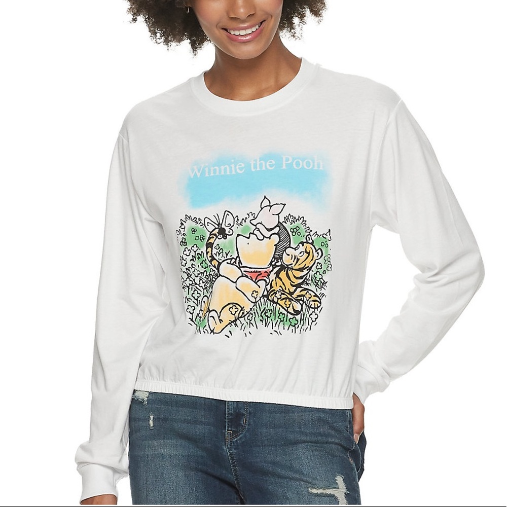 Disney Winnie The Pooh Cropped Long Sleeve